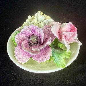 Valentine Flower Bouquet Vintage Fine Bone China Crown Staffordshire England